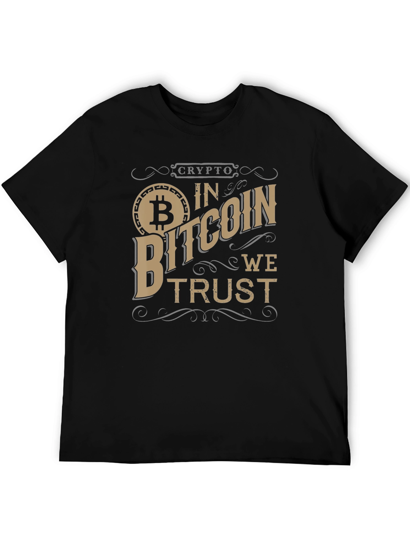 Crypto Bitcoin We Trust Black T-Shirt