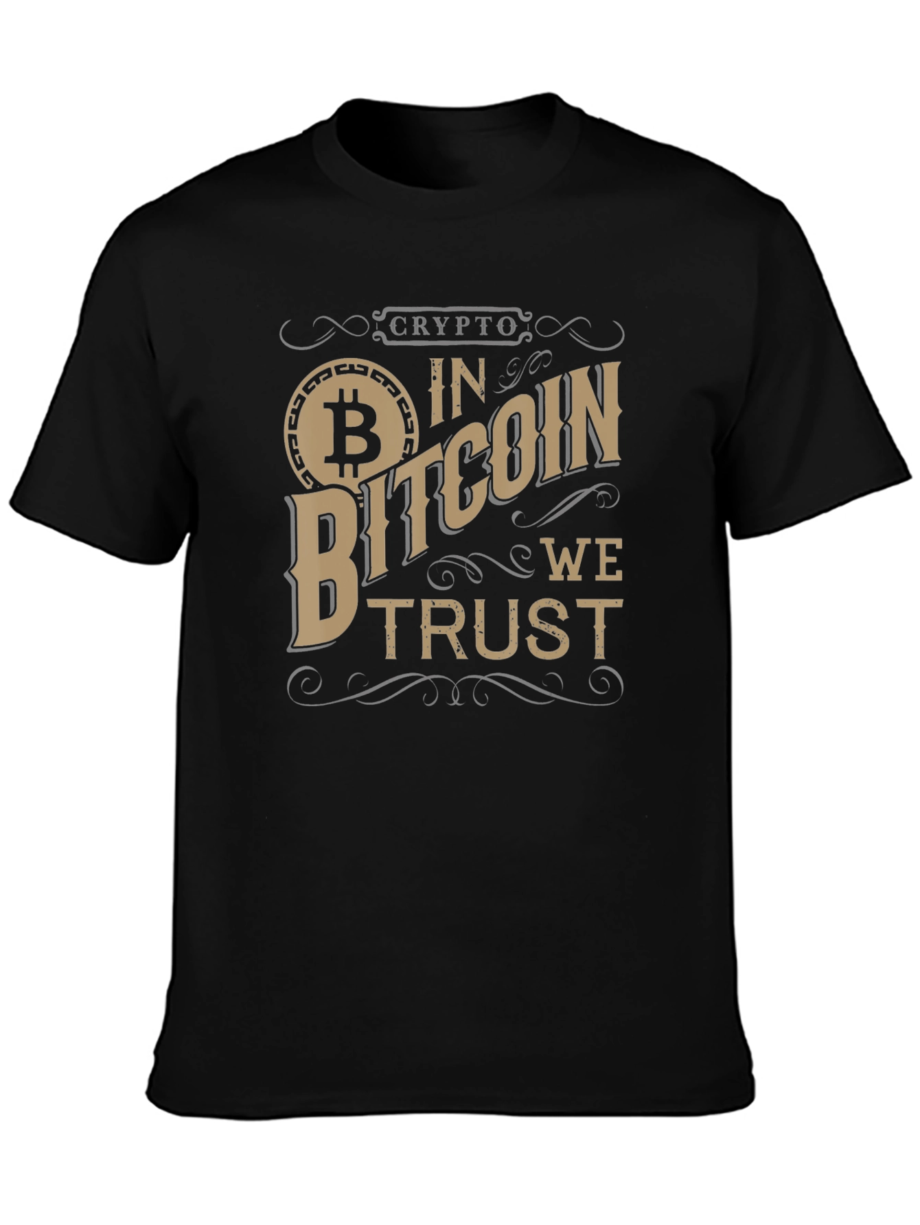 Crypto Bitcoin We Trust Black T-Shirt