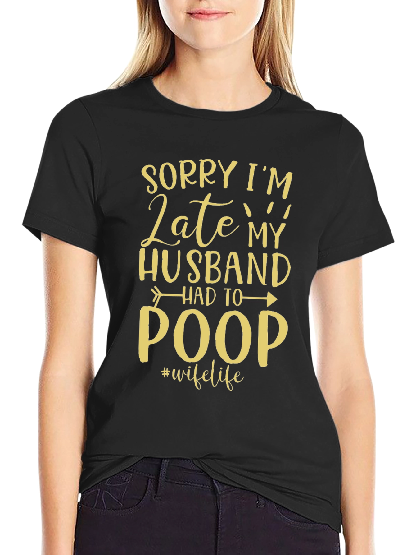 Funny Sorry Im Late Husband T-Shirt
