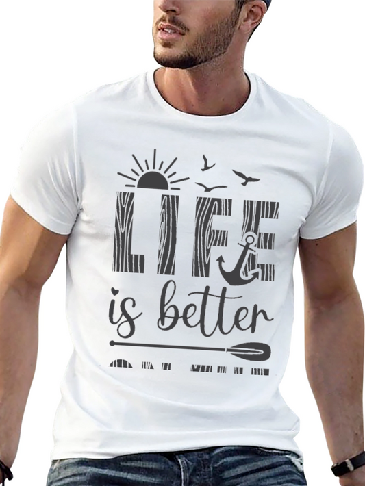Life is Better Black Graphic Tee