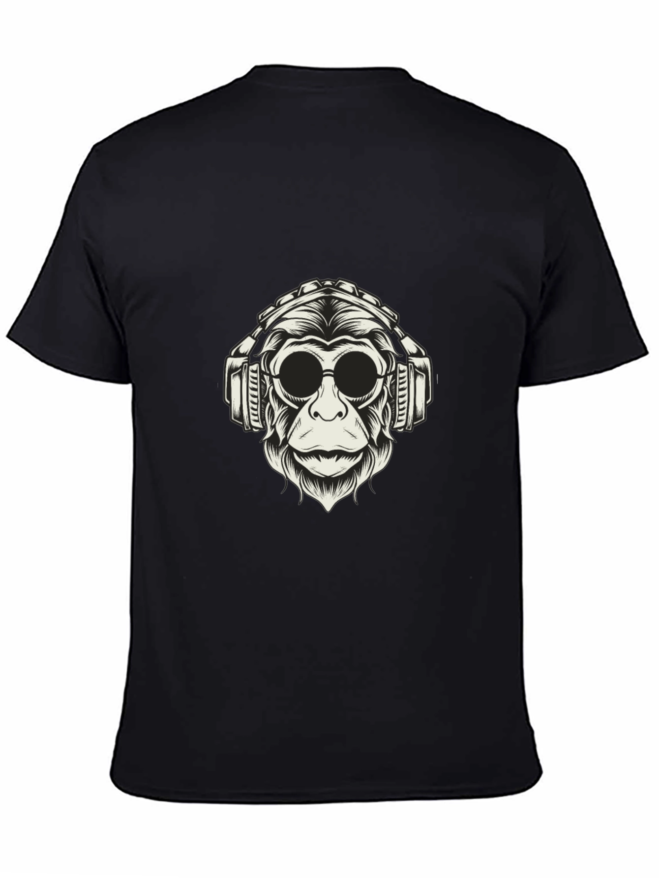 Cool Monkey Graphic Tee - Black Cotton Shirt