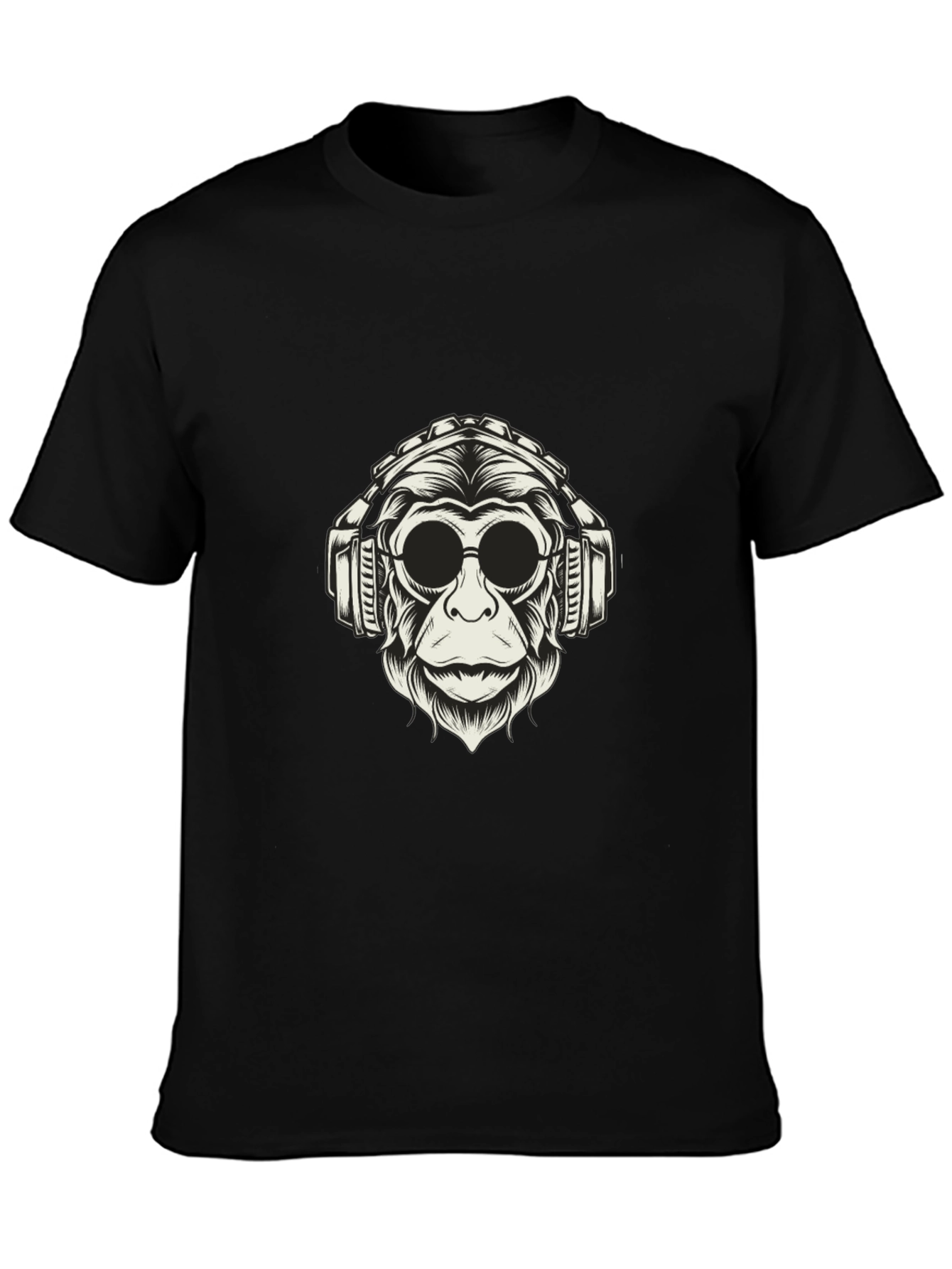 Cool Monkey Graphic Tee - Black Cotton Shirt