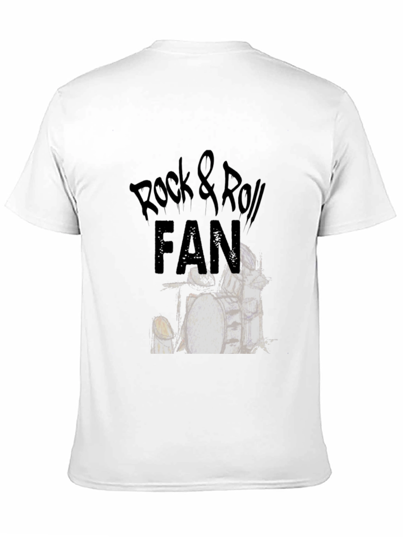 Rock & Roll Fan T-Shirt - Drum Kit Design