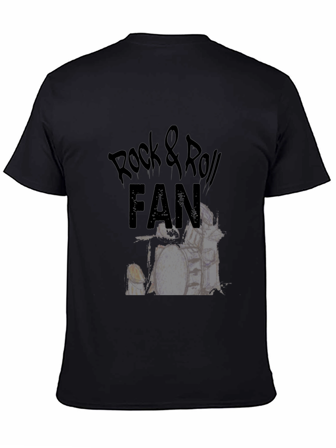 Rock & Roll Fan T-Shirt - Drum Kit Design