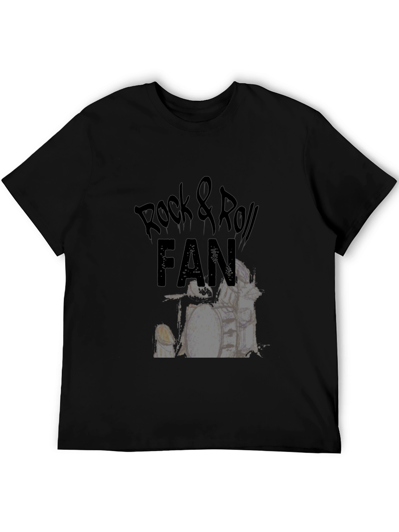 Rock & Roll Fan T-Shirt - Drum Kit Design
