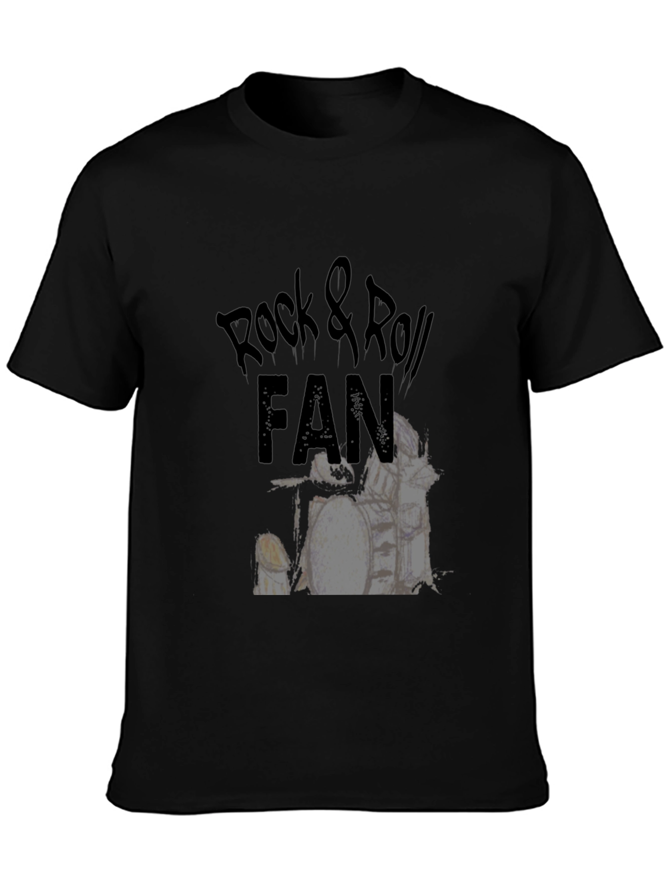 Rock & Roll Fan T-Shirt - Drum Kit Design