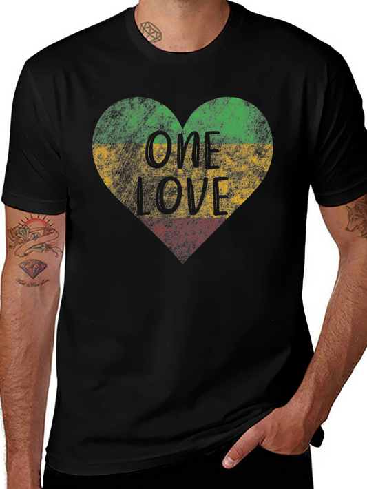 One Love Rasta Heart T-Shirt
