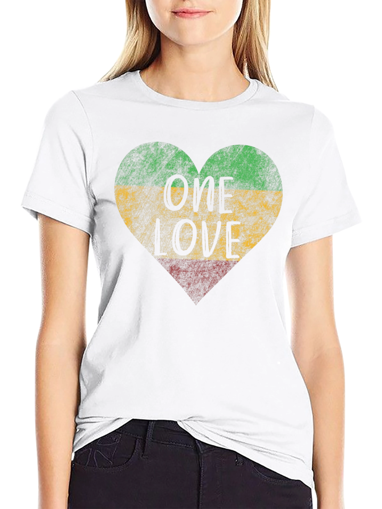 One Love Rasta Heart T-Shirt