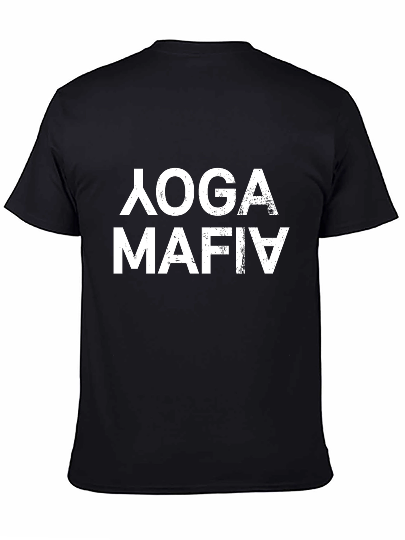 Yoga Mafia Graphic Tee - Black Cotton T-Shirt