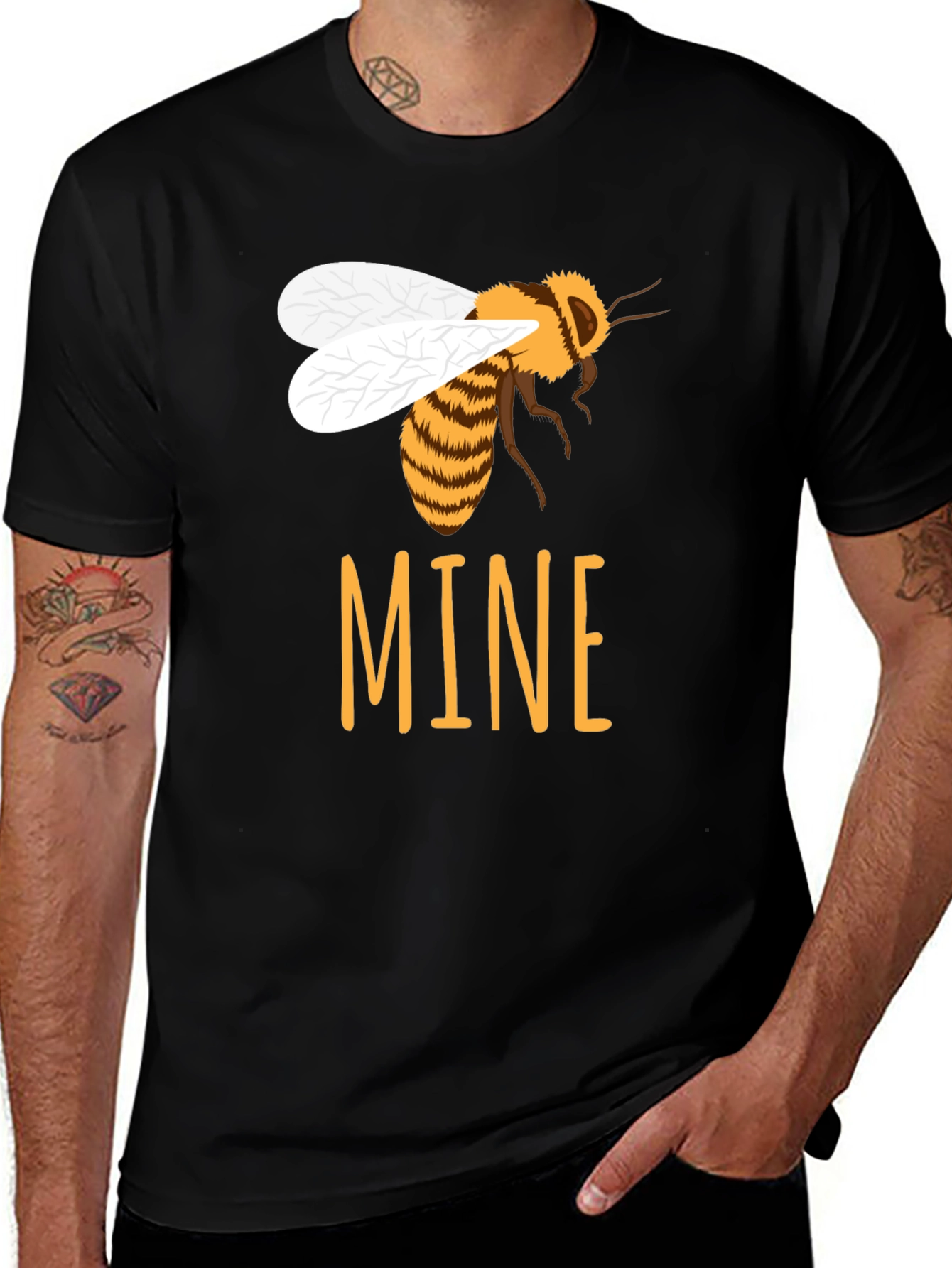 Bee Mine Graphic T-Shirt - Black