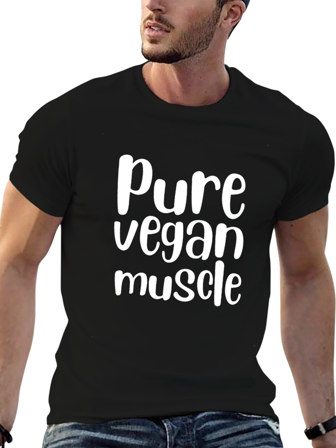 Pure Vegan Muscle T-Shirt - Black