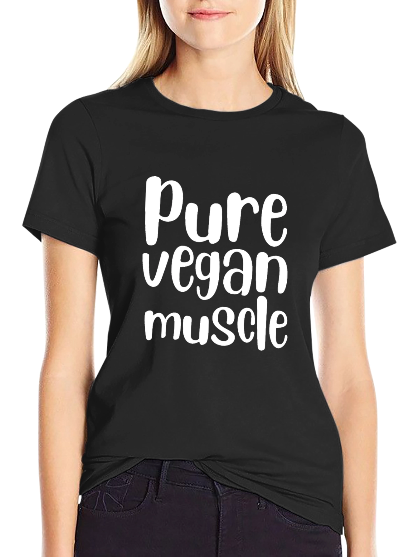 Pure Vegan Muscle T-Shirt - Black