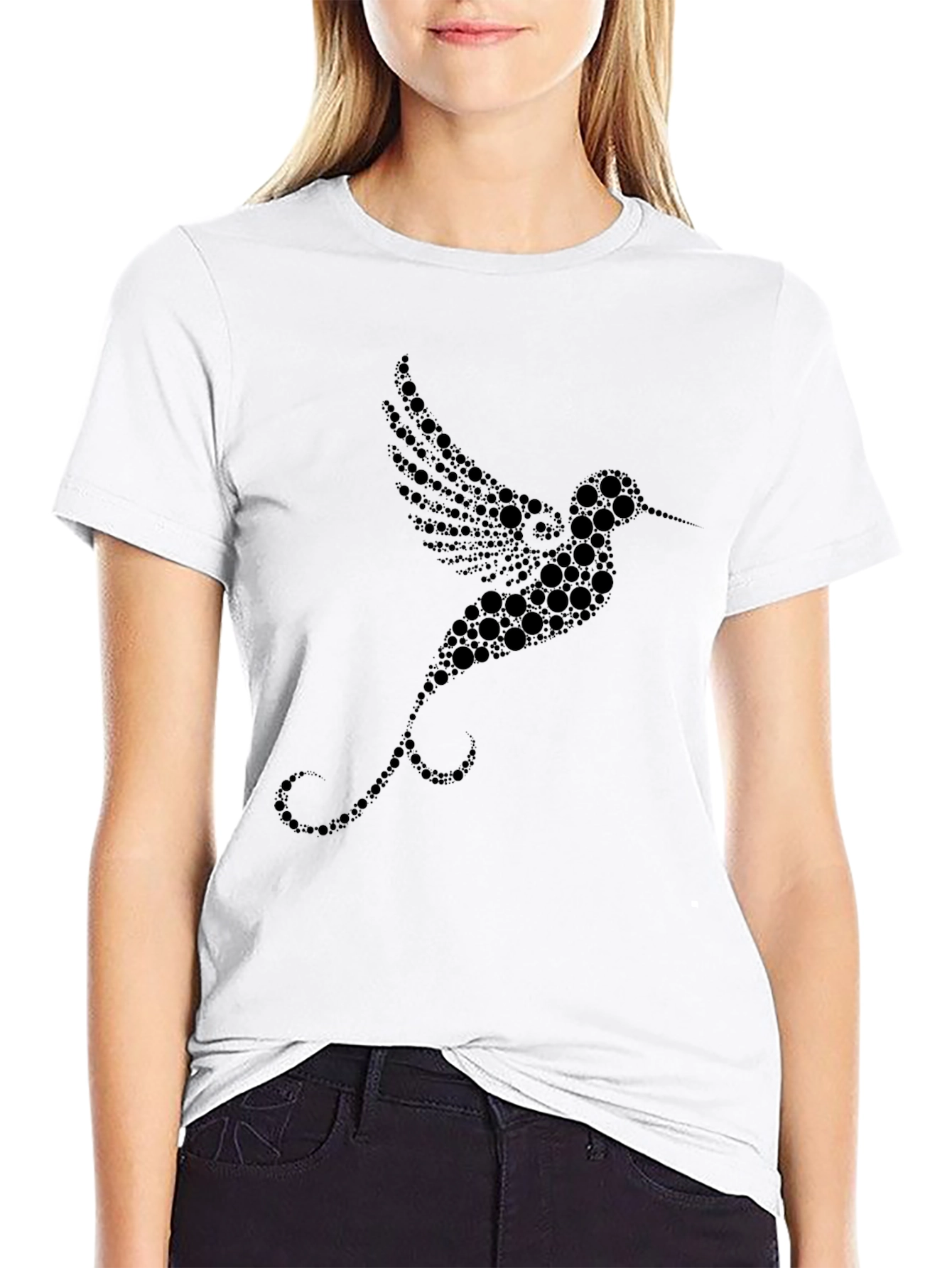Black Hummingbird Graphic Tee - Unique Design