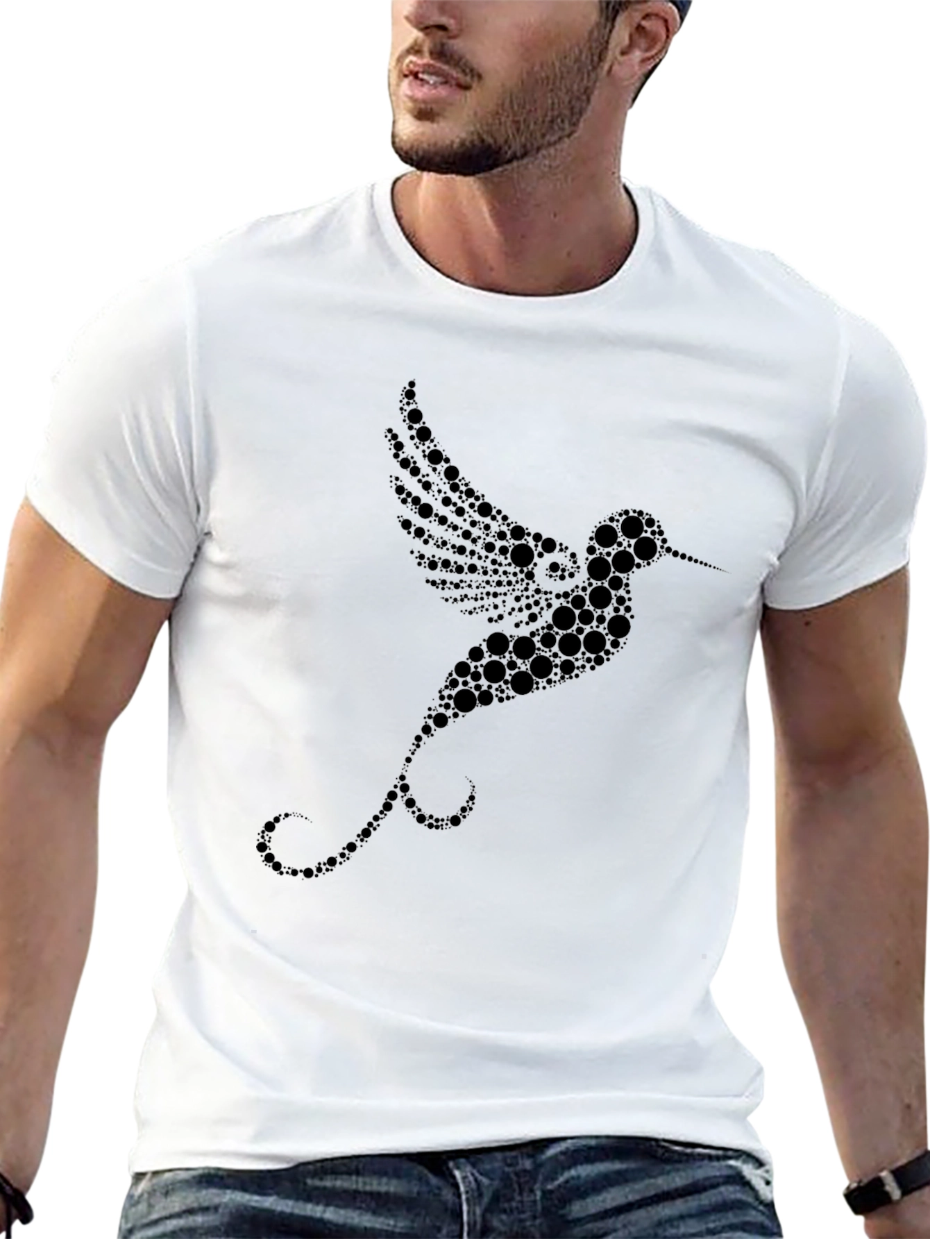 Black Hummingbird Graphic Tee - Unique Design