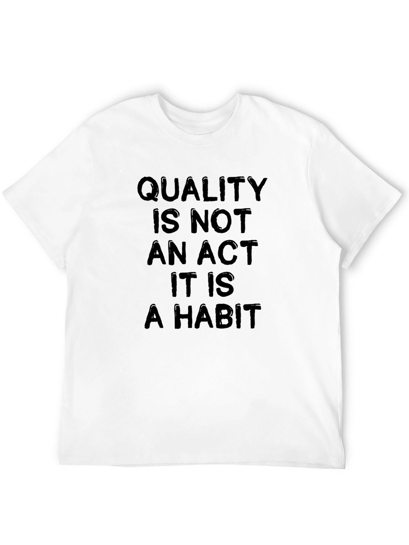 Quality is a Habit Black Graphic Tee