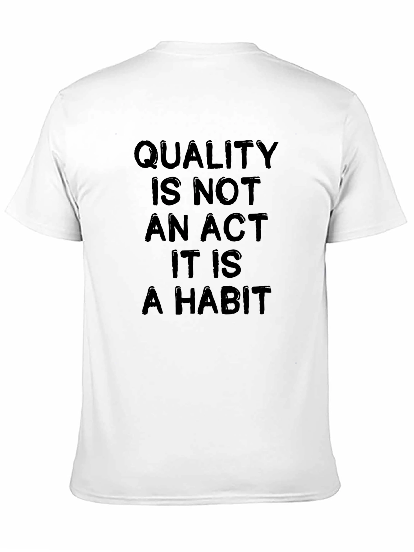 Quality is a Habit Black Graphic Tee