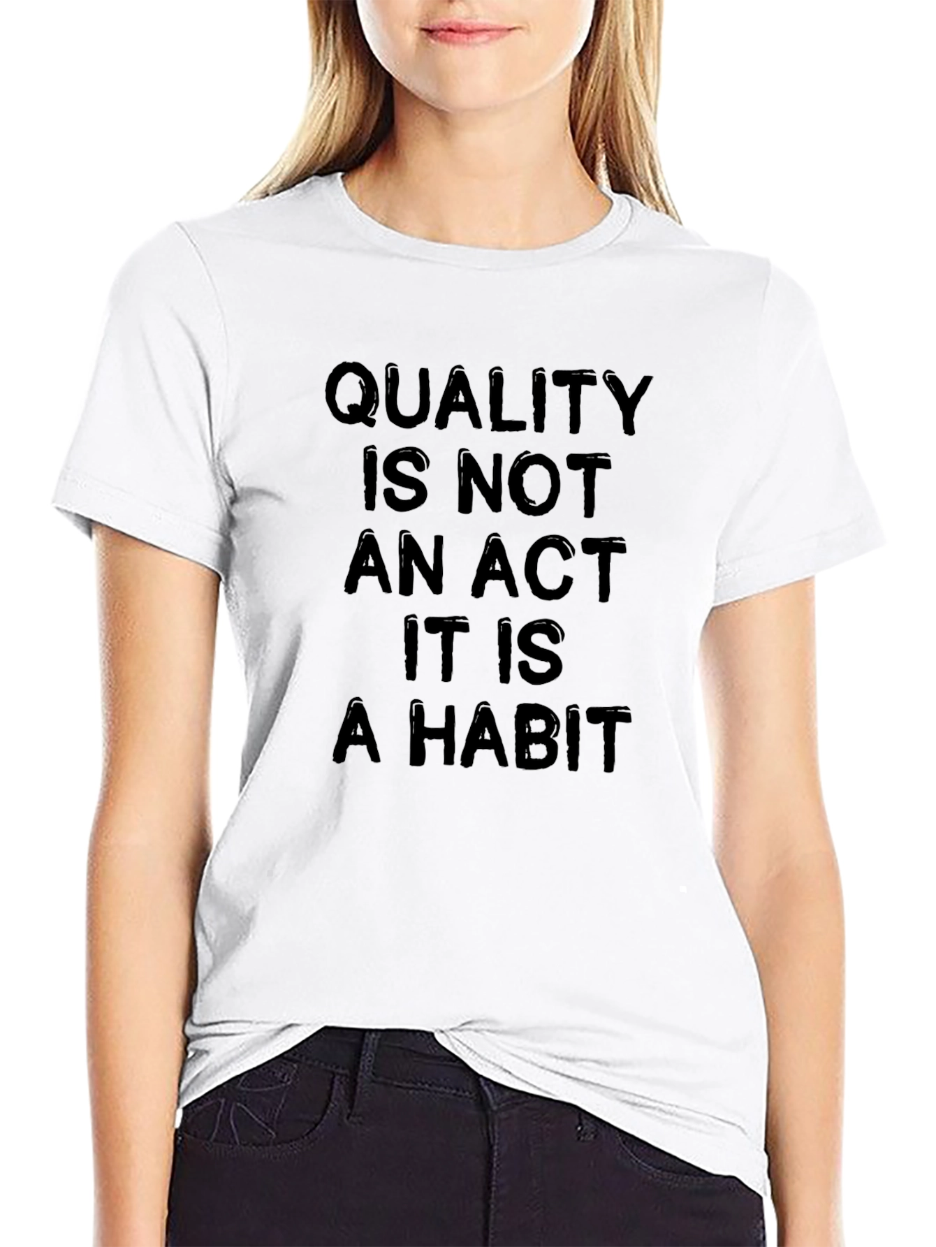 Quality is a Habit Black Graphic Tee