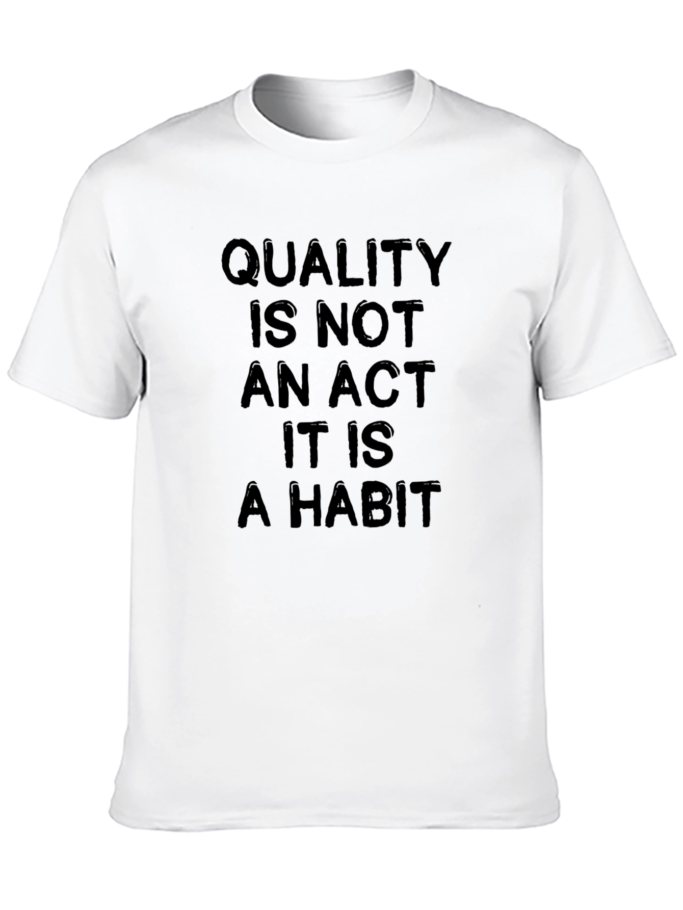Quality is a Habit Black Graphic Tee