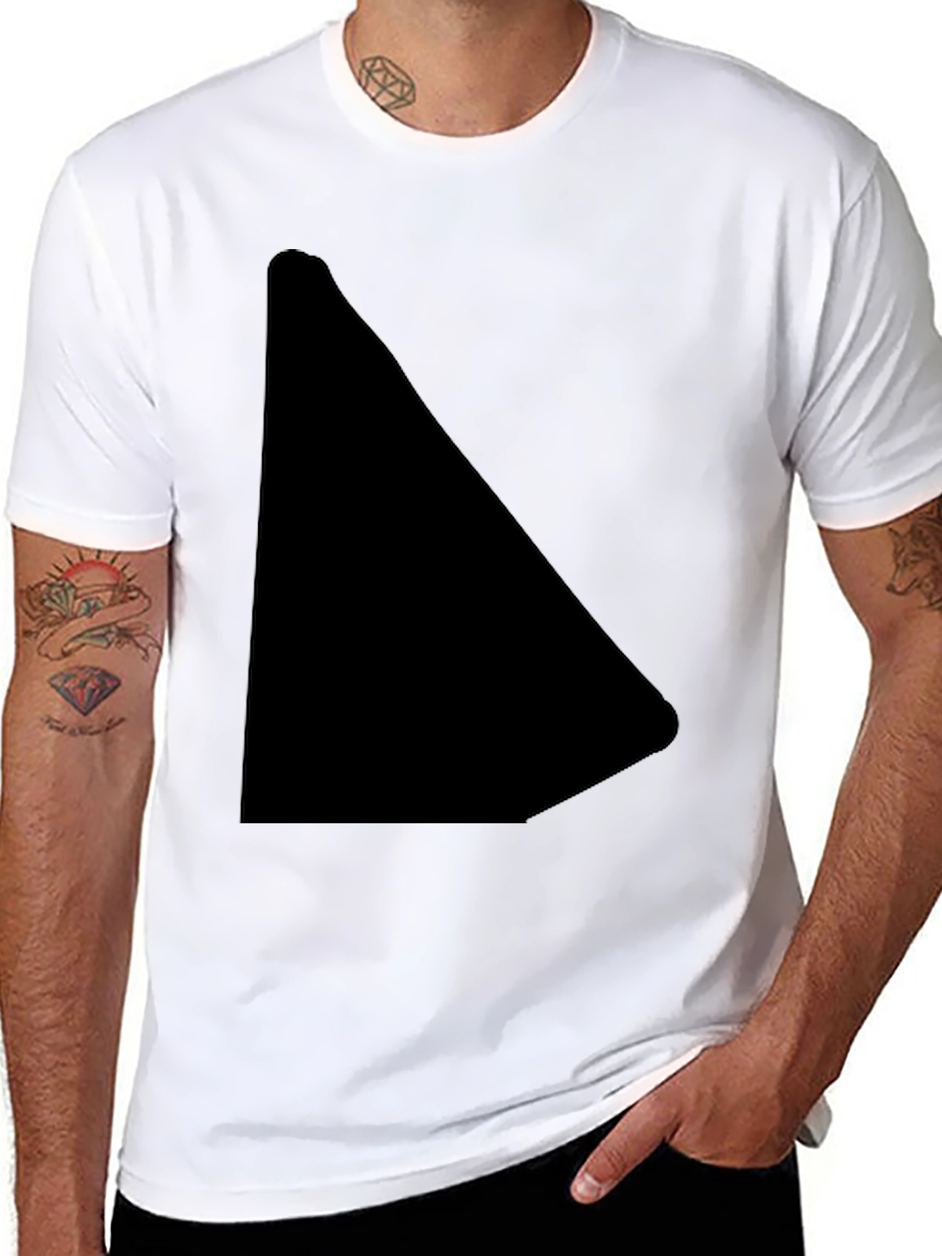 Mens Black Casual T-Shirt