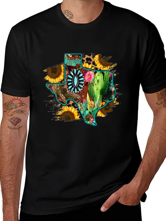 Texas State Pride Graphic Tee - Western Style