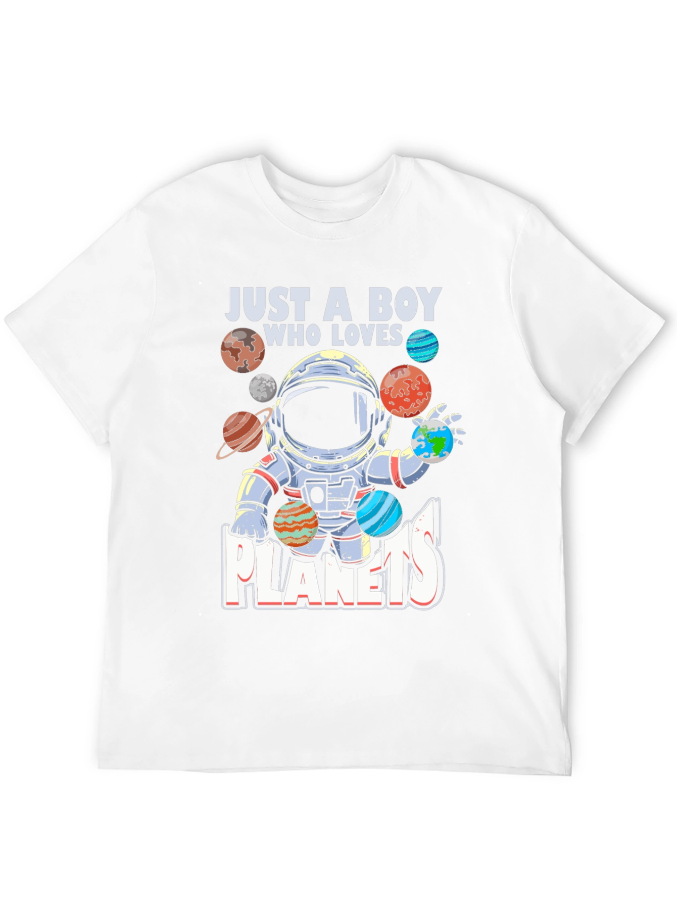 Boy Who Loves Planets T-Shirt - Astronaut & Space