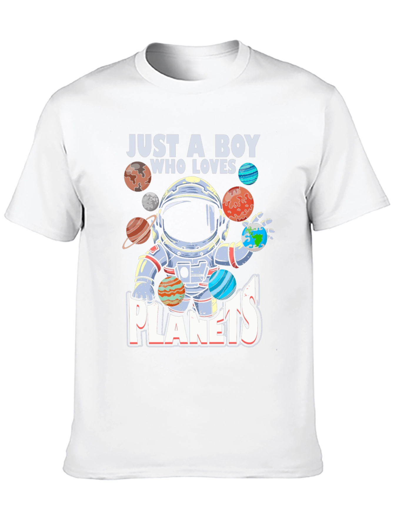 Boy Who Loves Planets T-Shirt - Astronaut & Space