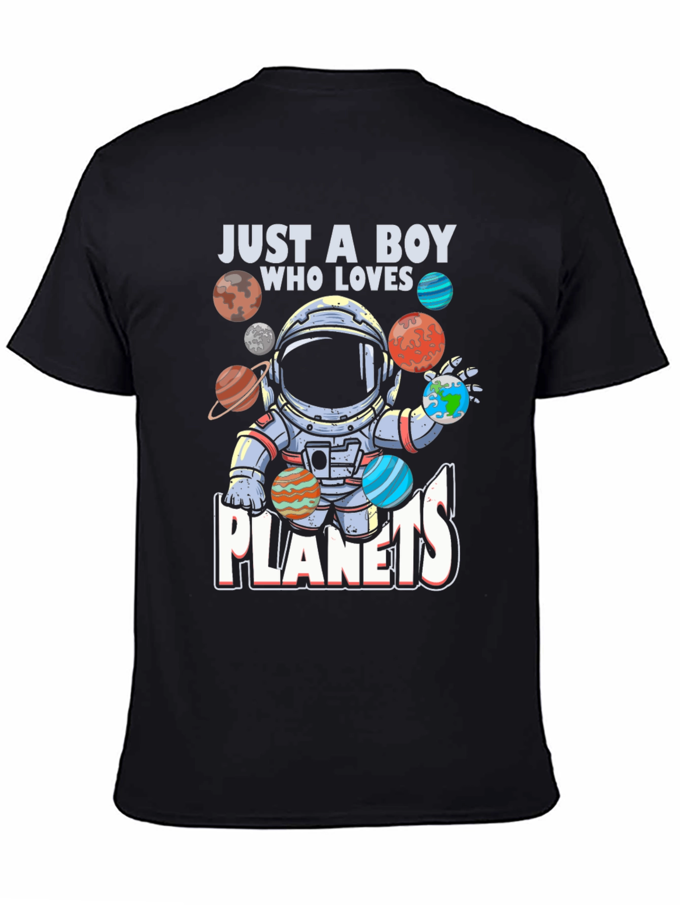 Boy Who Loves Planets T-Shirt - Astronaut & Space