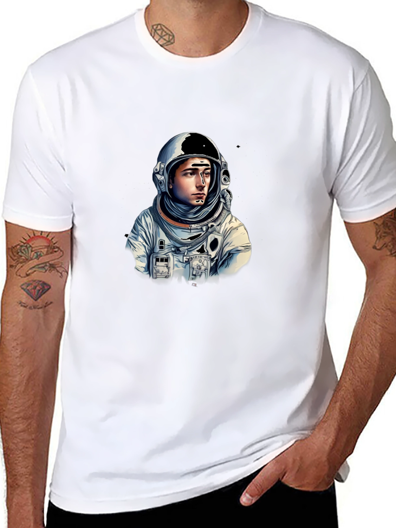 Astronaut Graphic Tee - Stylish Space Explorer Design