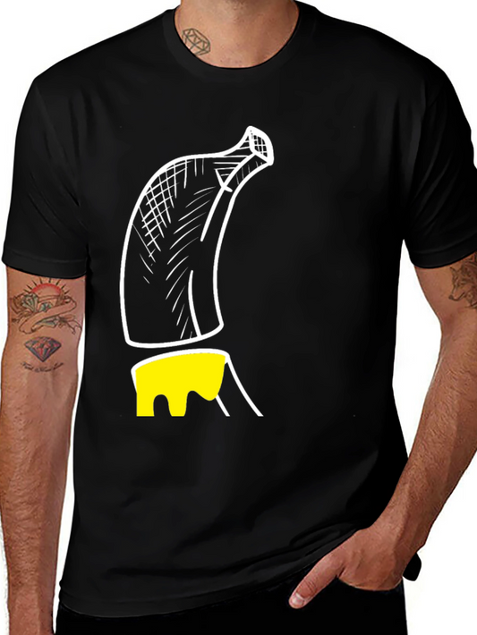 Banana Sketch Graphic Print Mens T-Shirt