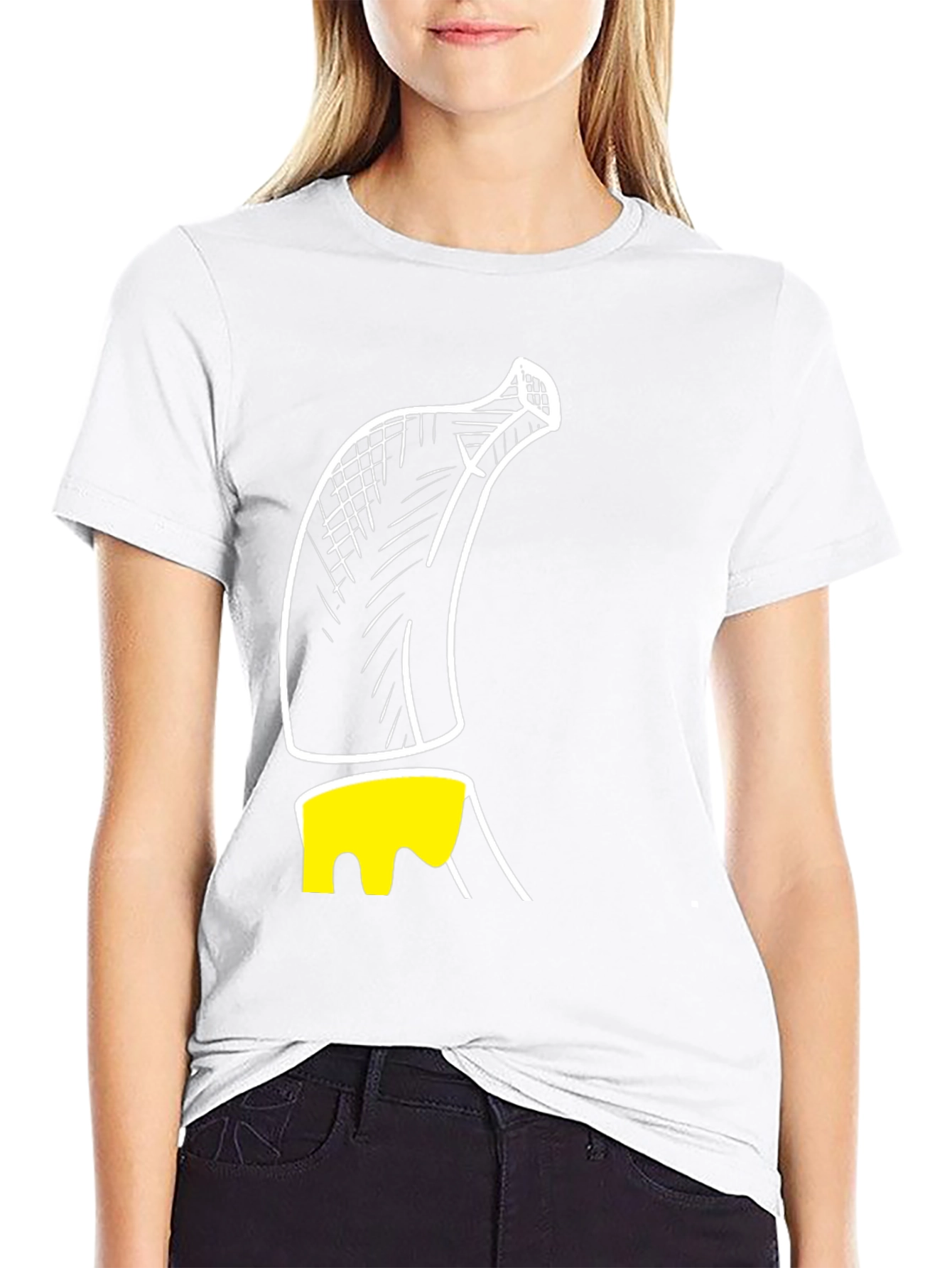 Banana Sketch Graphic Print Mens T-Shirt
