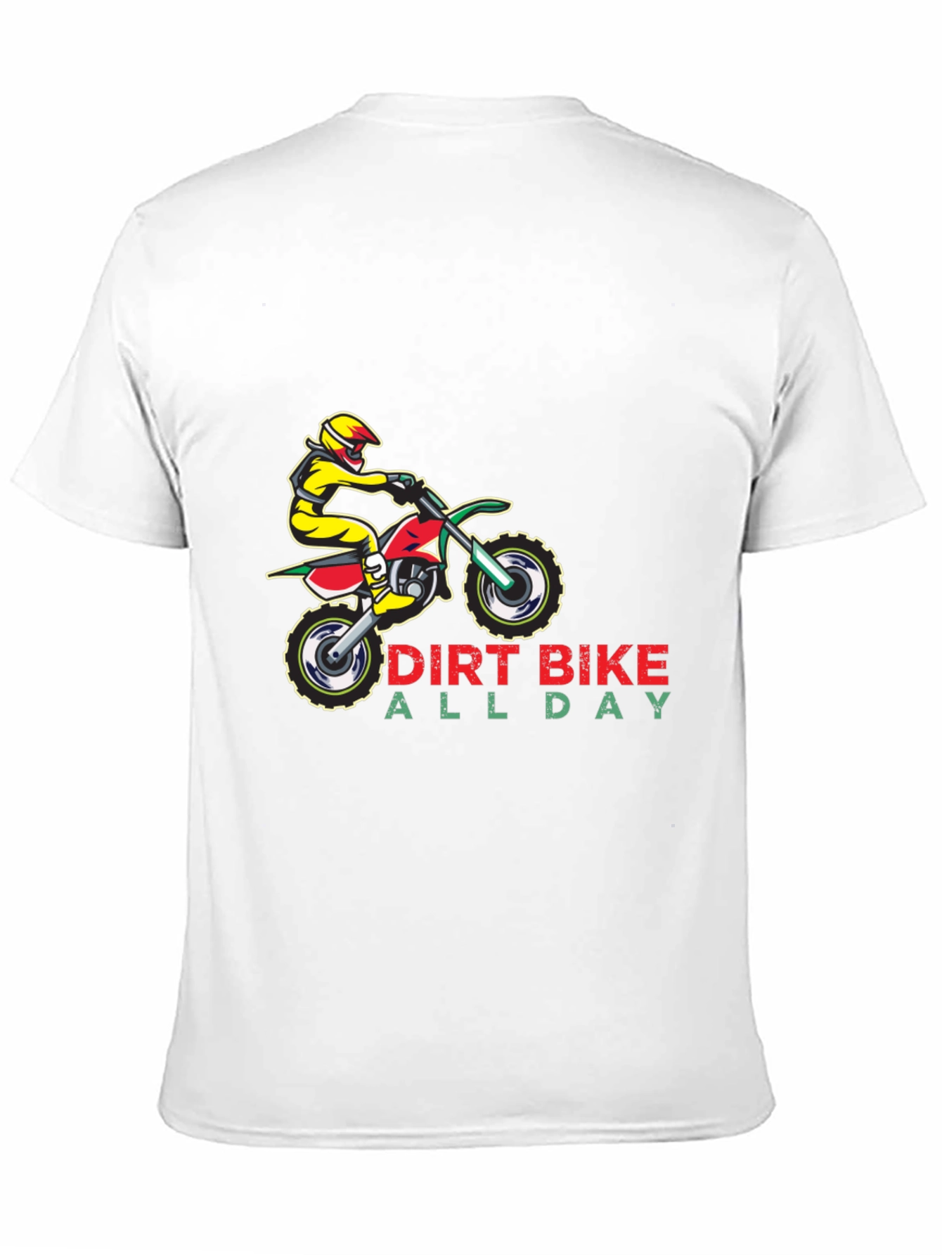 Dirt Bike All Day Black Graphic T-Shirt