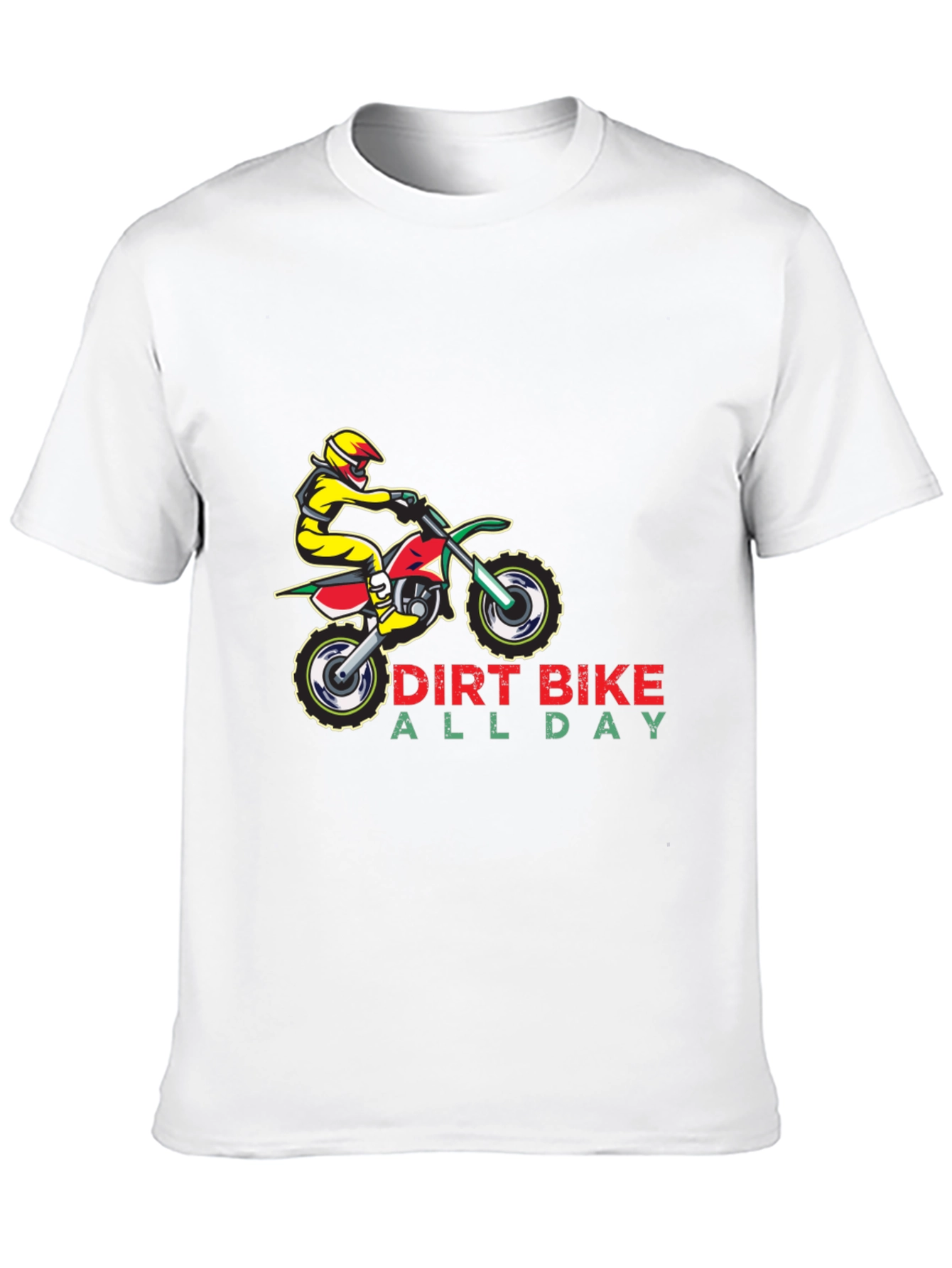 Dirt Bike All Day Black Graphic T-Shirt