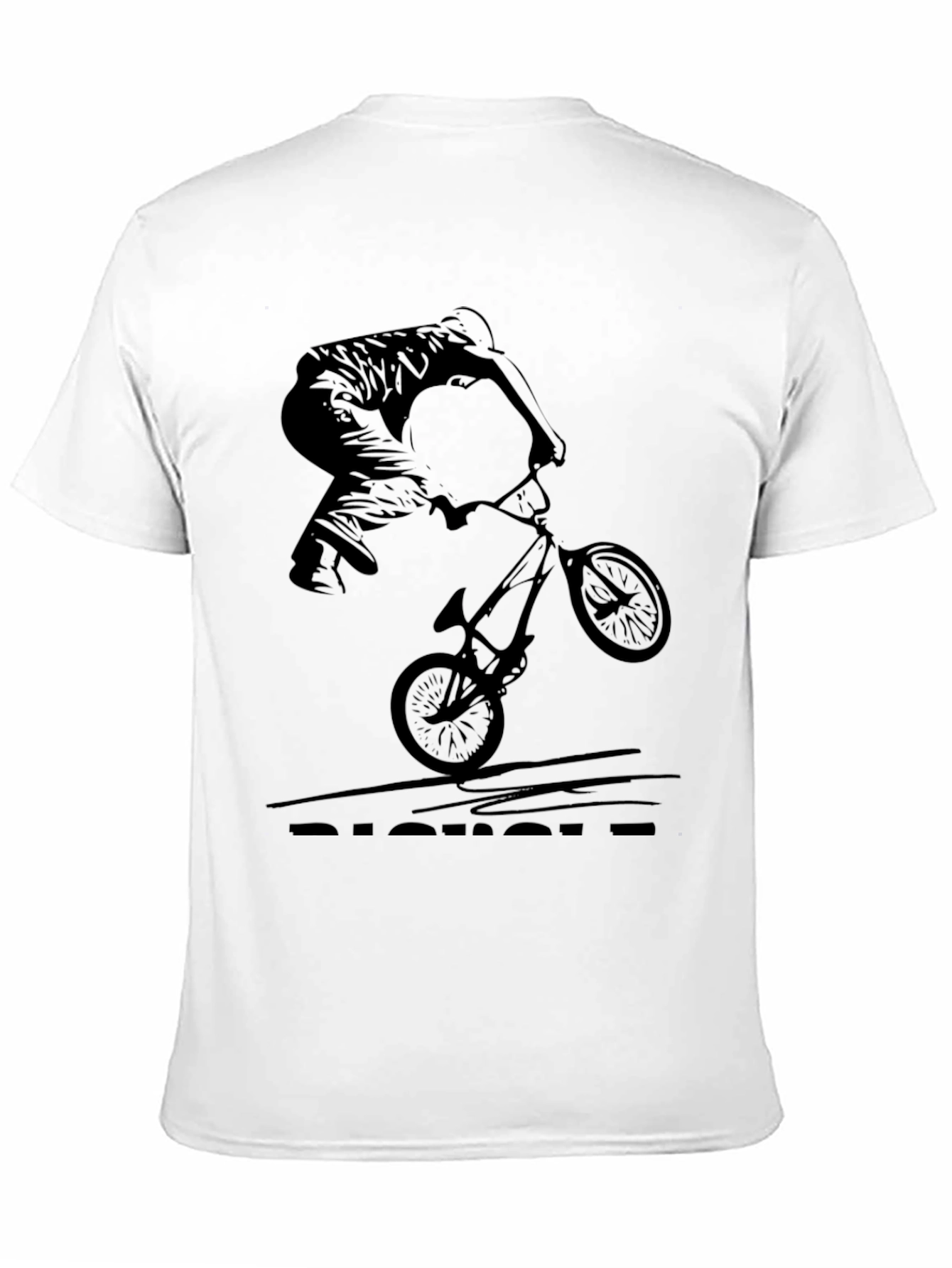 BMX Rider Graphic Tee - Black Cotton T-Shirt