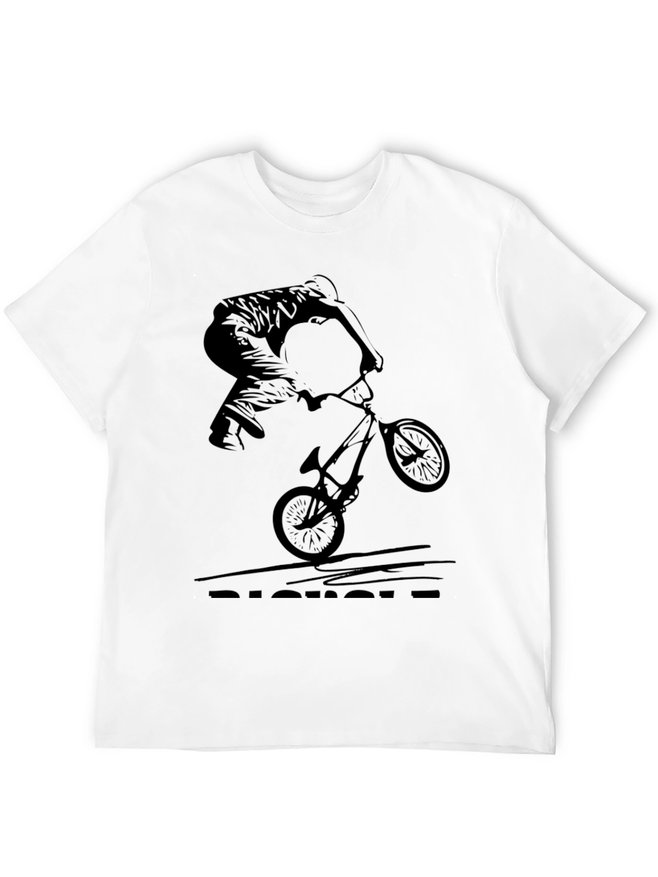 BMX Rider Graphic Tee - Black Cotton T-Shirt
