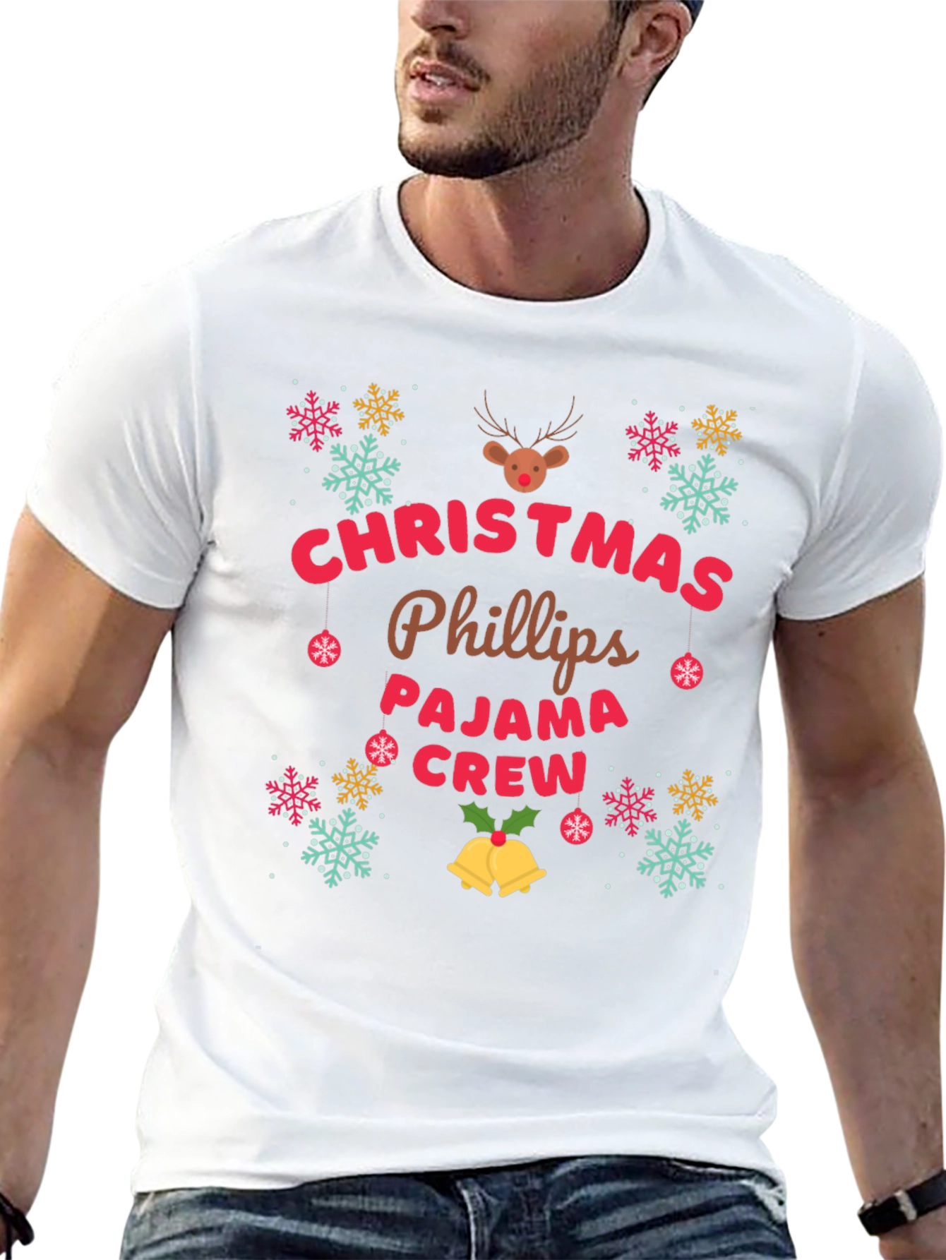 Christmas Phillips Pajama Crew T-Shirt