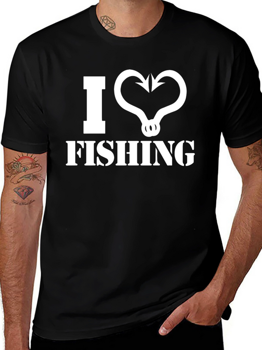 I Heart Fishing Black T-Shirt