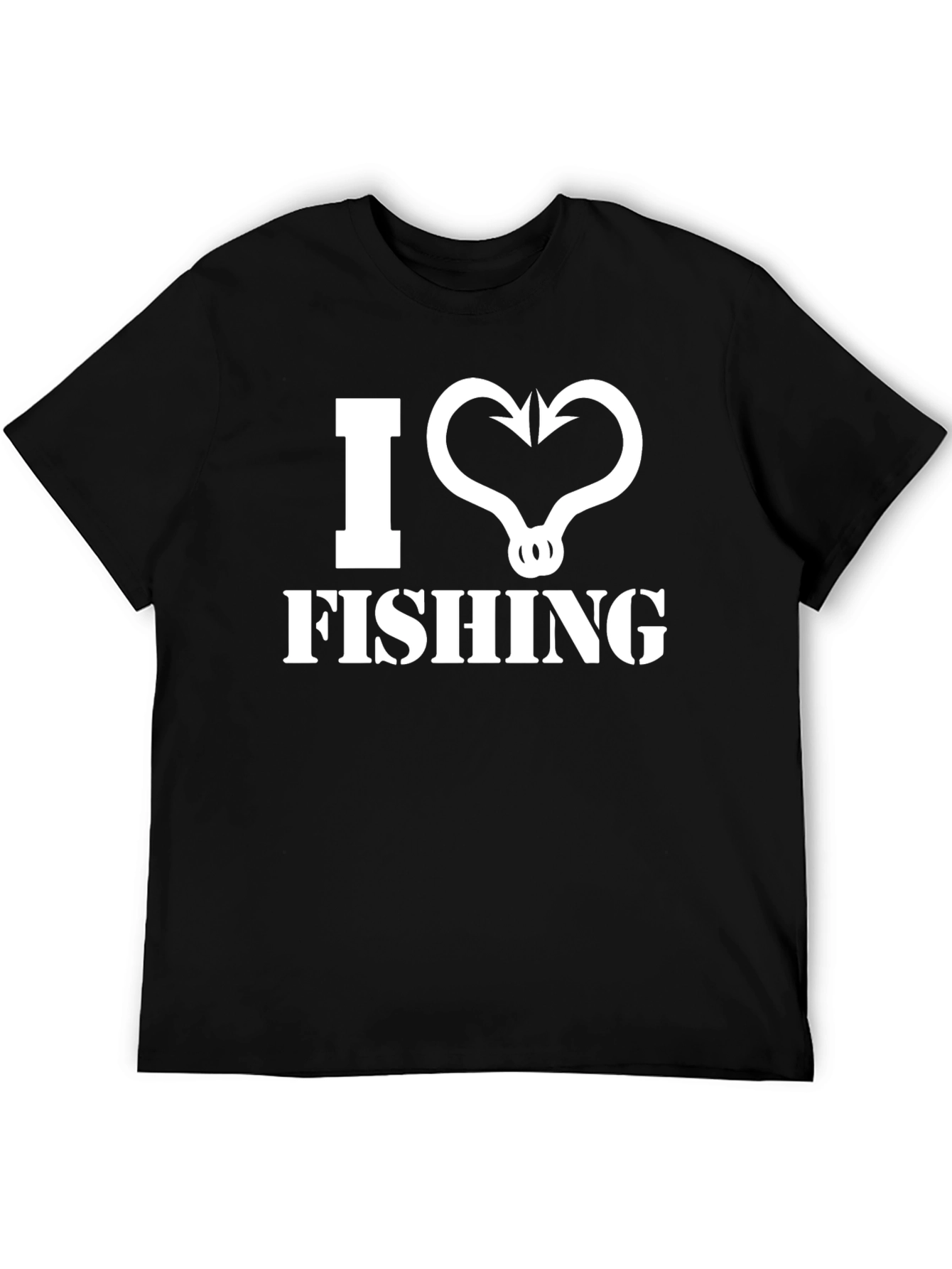 I Heart Fishing Black T-Shirt