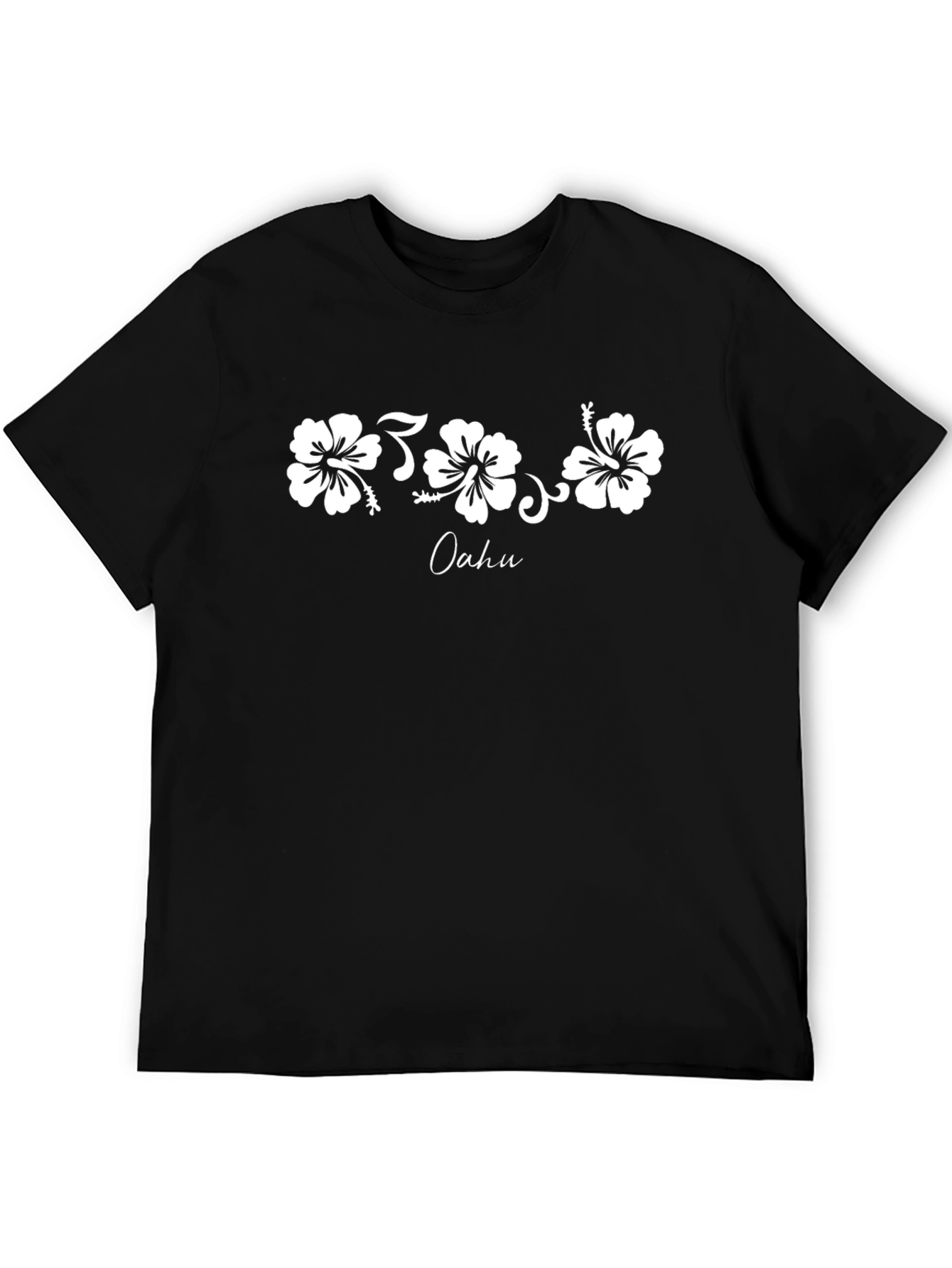 Oahu Hibiscus Graphic Tee - Tropical Island Style