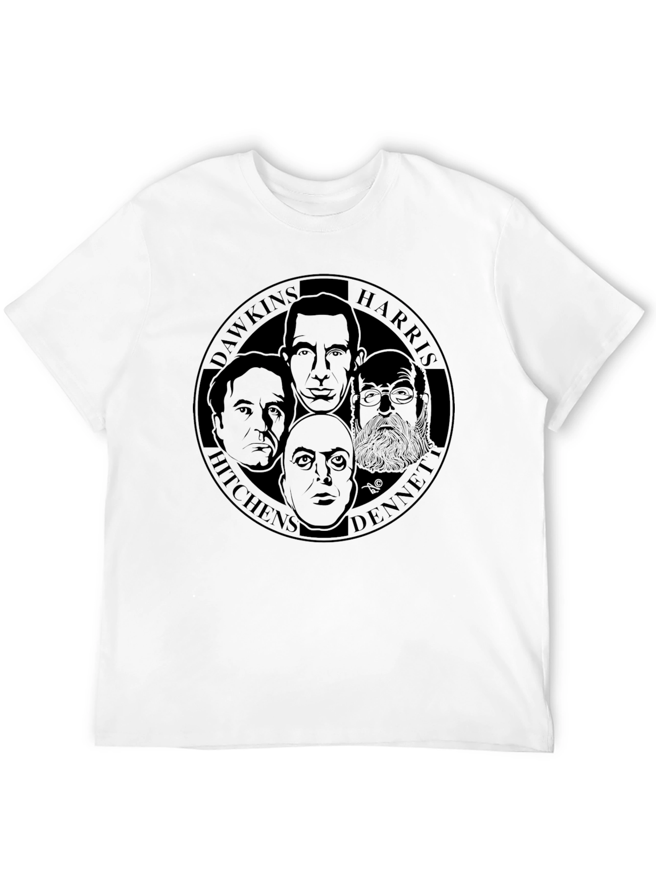 Intellectual T-Shirt: Dawkins Harris Hitchens Dennett