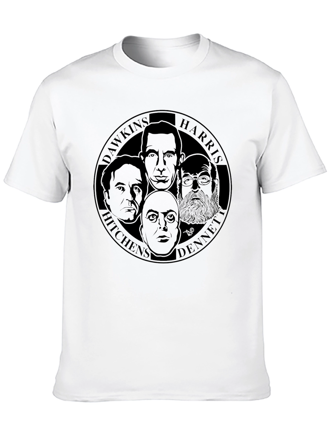 Intellectual T-Shirt: Dawkins Harris Hitchens Dennett