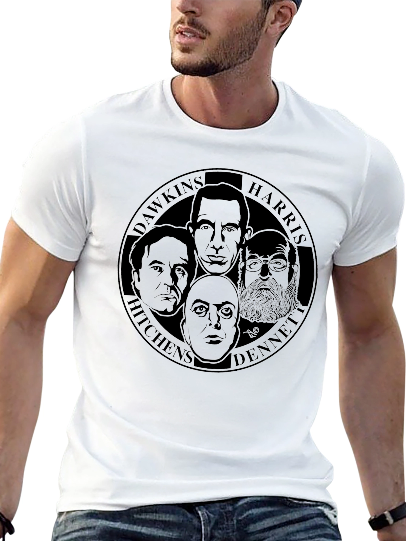 Intellectual T-Shirt: Dawkins Harris Hitchens Dennett