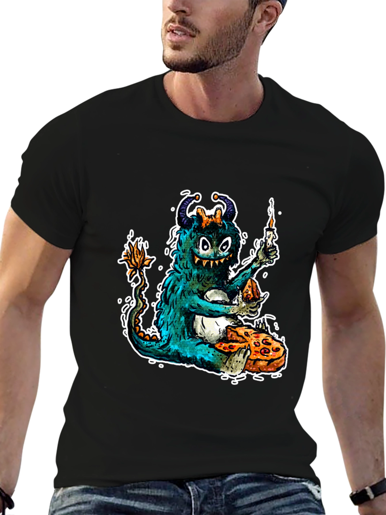Monster Pizza Party Graphic T-Shirt