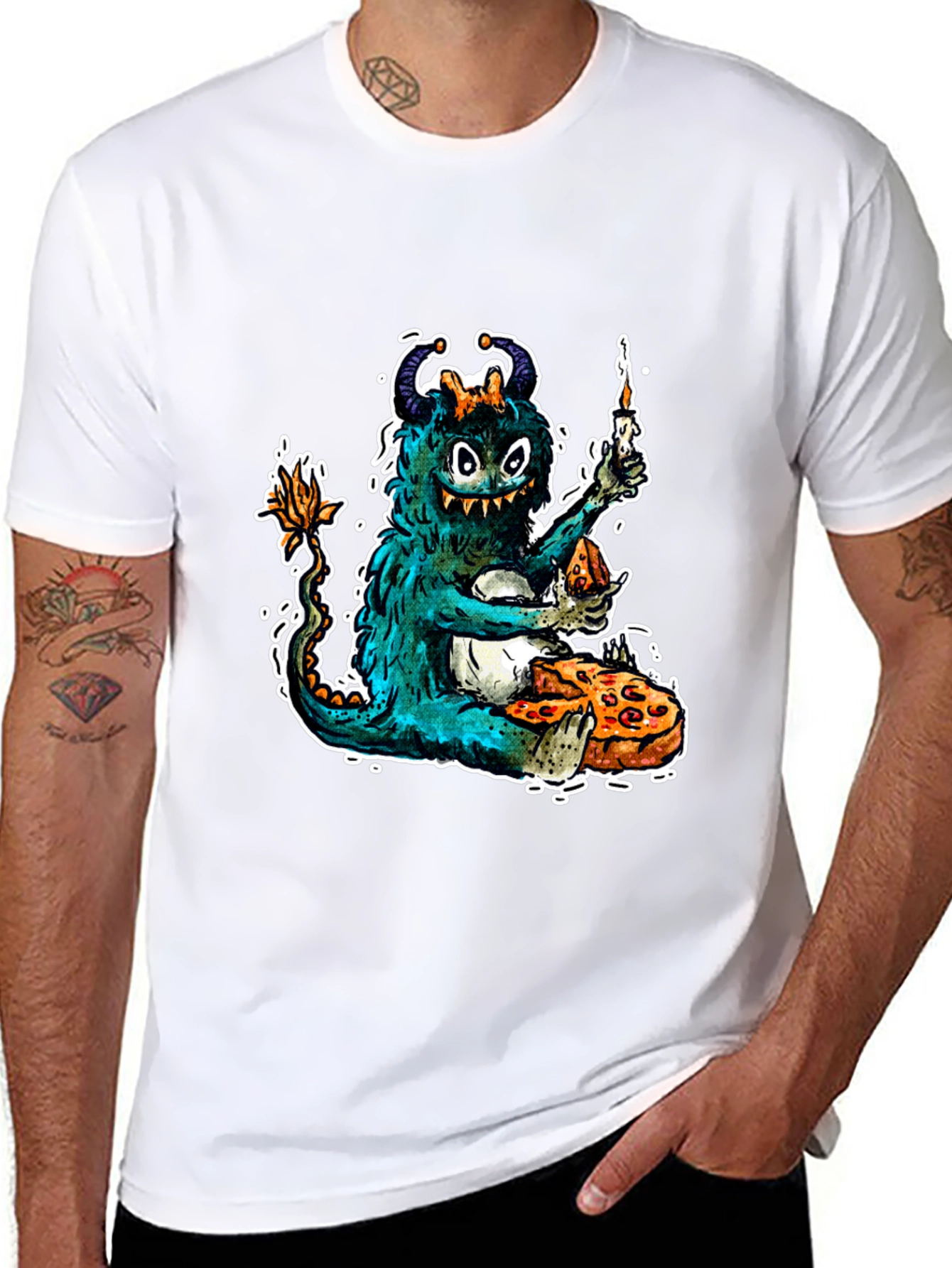 Monster Pizza Party Graphic T-Shirt