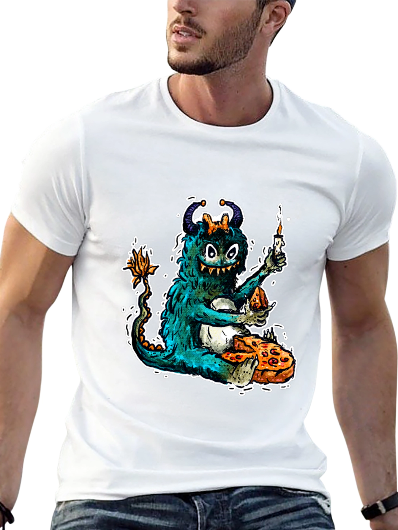Monster Pizza Party Graphic T-Shirt