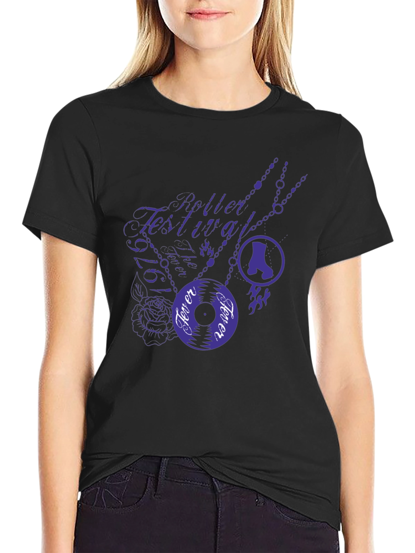 Roller Festival Fever Tee - Stylish Graphic Print T-Shirt