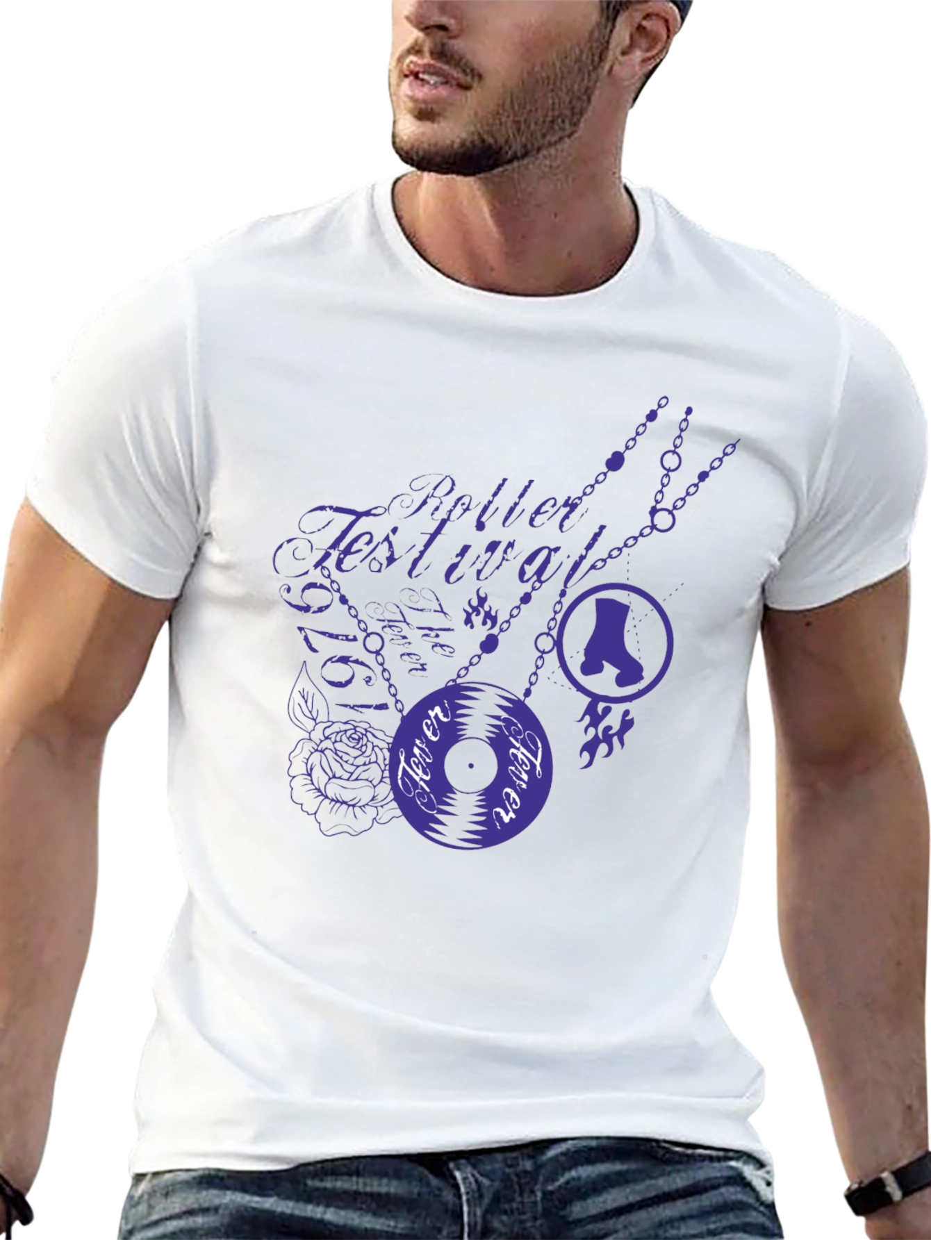Roller Festival Fever Tee - Stylish Graphic Print T-Shirt