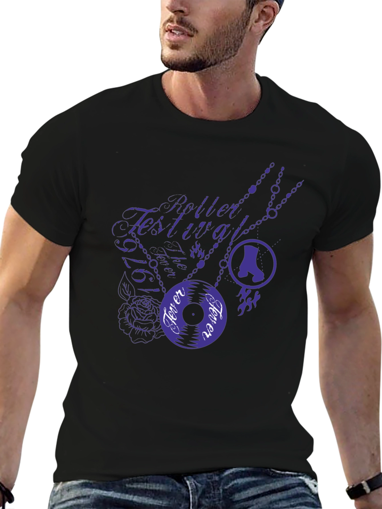 Roller Festival Fever Tee - Stylish Graphic Print T-Shirt