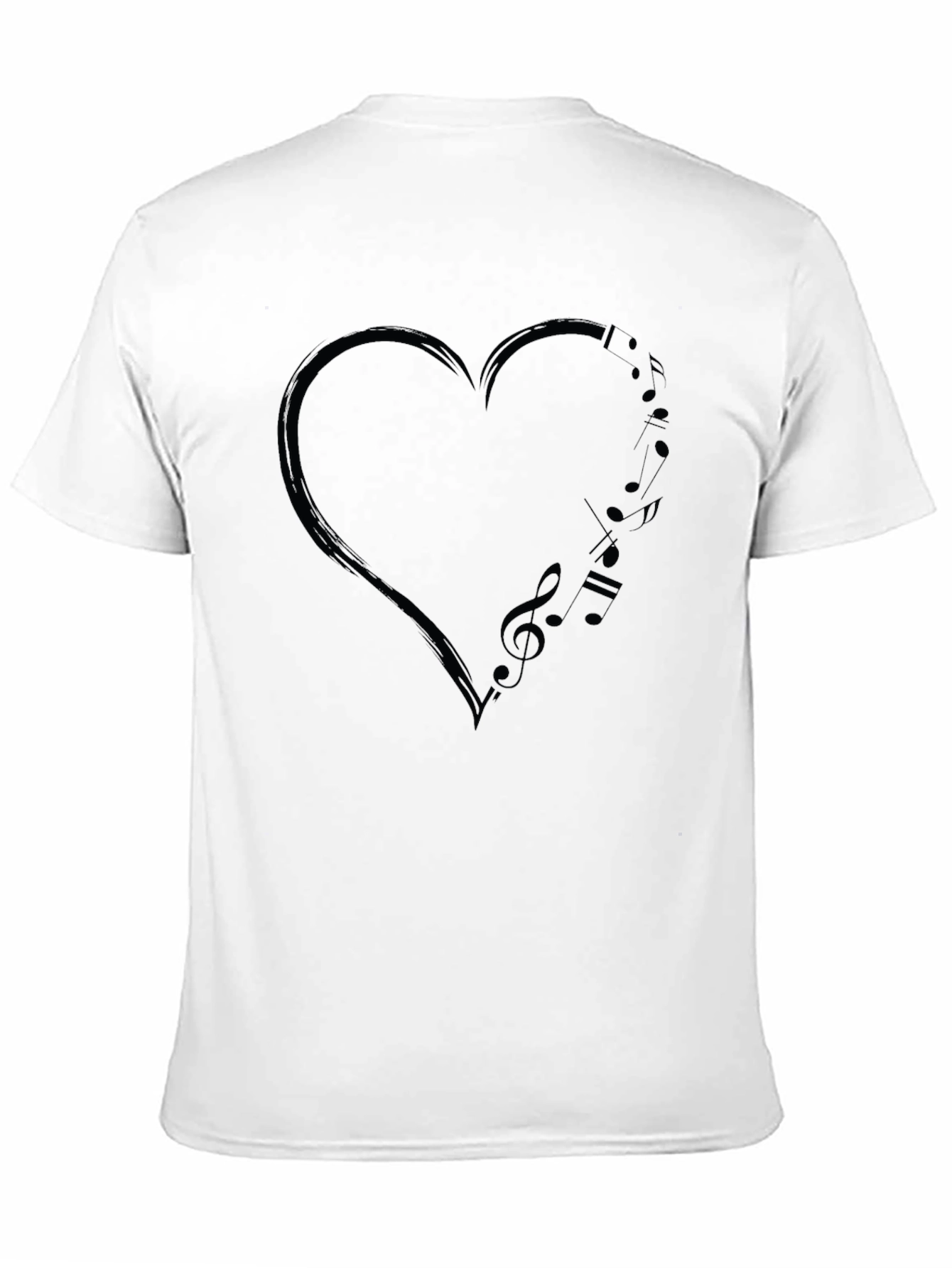 Musical Heart Graphic Black Tee