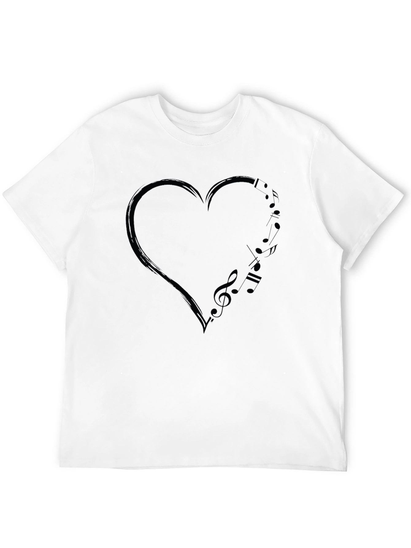 Musical Heart Graphic Black Tee