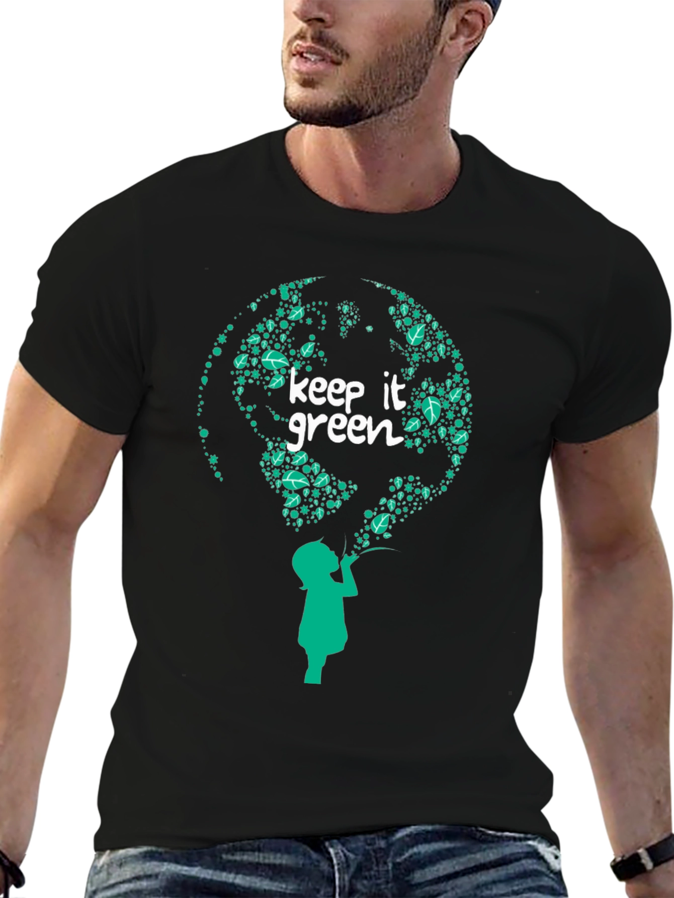 Keep It Green Graphic Tee - Earth-Friendly Design